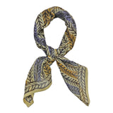 Block printed Frontier bandana tied and laid flat against a white background