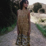 Close up of the Sharon Dress, being worn.