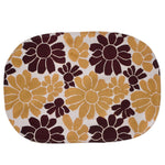 Block printed Flora placemat, front side with floral print. 