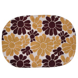 Block printed Flora placemat, front side with floral print. 