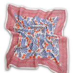 Jane Block Printed Wool Bandana - laid flat onto a plain background