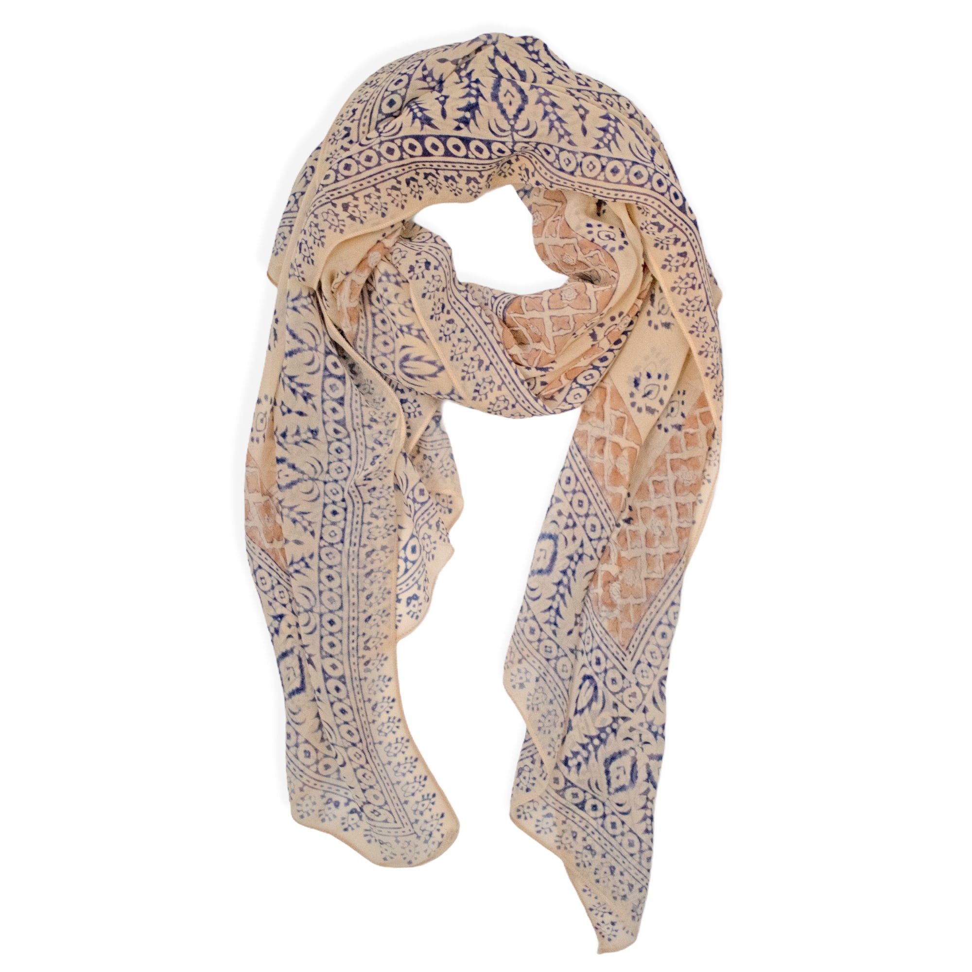 alice georgette scarf, looped flat against white