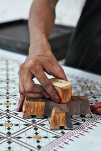Block printing the Alia print