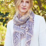 alice georgette scarf tied around the neck
