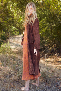 Carla Corduroy Coat paired with the Stevie Corduroy Jumpsuit